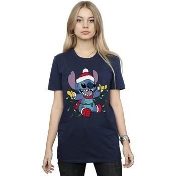 T-shirt Disney Lilo And Stitch Christmas Lights