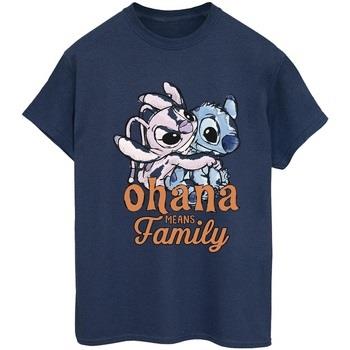 T-shirt Disney Lilo And Stitch Ohana Angel Hug