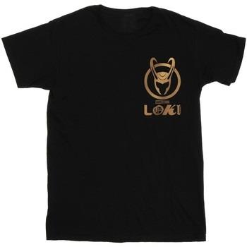 T-shirt Marvel Loki Horn Logo Faux Pocket