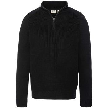 Sweat-shirt Schott Pull a col zippe homme Ref 58896 Noir