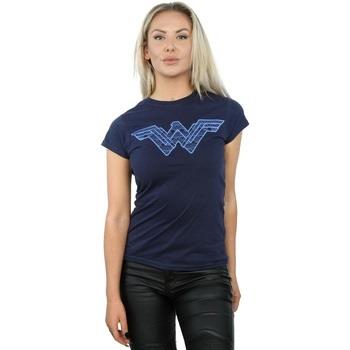 T-shirt Dc Comics Wonder Woman Pattern Fill Logo