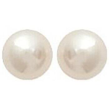 Boucles oreilles Brillaxis Boucles d'oreilles argent perle blanche 6 m...