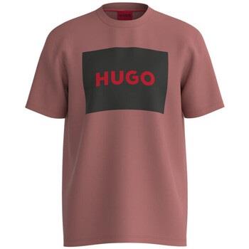 T-shirt enfant BOSS T-SHIRT ROSE EN COTON AVEC ÉTIQUETTE LOGO NOIR DUL...