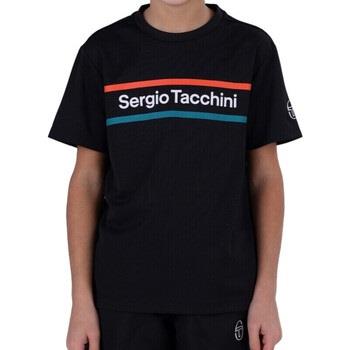 T-shirt enfant Sergio Tacchini T-SHIRT ENFANT MIKKO NOIR ET ROUGE