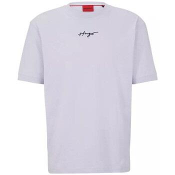 T-shirt BOSS T-SHIRT RELAXED FIT VIOLET EN COTON AVEC LOGO MANUSCRIT D...