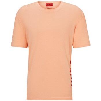 T-shirt BOSS T-SHIRT ROSE SAUMON RN RELAXED FIT EN COTON BIOLOGIQUE