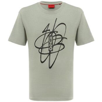T-shirt BOSS T-SHIRT VERT DAPUSENI EN JERSEY DE COTON À MOTIF ARTIST