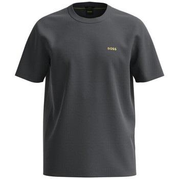 T-shirt BOSS T-SHIRT TEE TAPE GRIS FONCÉ REGULAR FIT AVEC RUBAN DE C