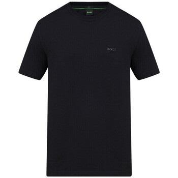 T-shirt BOSS T-SHIRT TEE NOIR REGULAR FIT EN COTON STRETCH AVEC LOGO