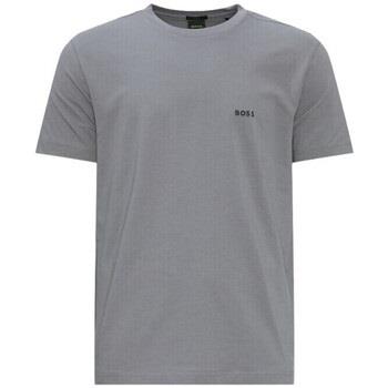 T-shirt BOSS T-SHIRT TEE GRIS REGULAR FIT EN COTON STRETCH AVEC LOGO