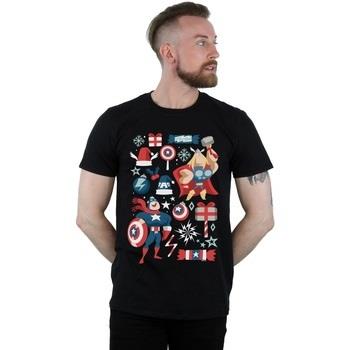 T-shirt Marvel Thor And Captain America Christmas Day