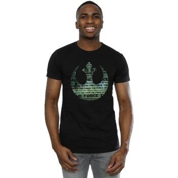 T-shirt Disney Rogue One I'm One With The Force Alliance Emblem Green