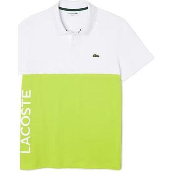 T-shirt Lacoste POLO REGULAR FIT COLOR-BLOCK BLANC ET VERT