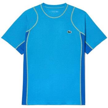 T-shirt Lacoste T-SHIRT HOMME TENNIS EN PIQUÉ INDEMAILLABLE BLEU