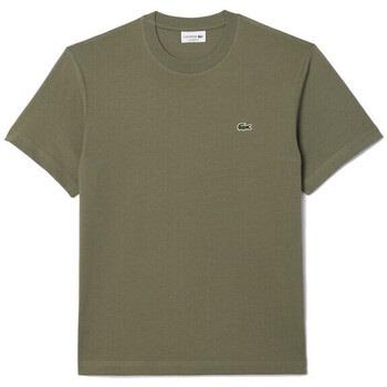 T-shirt Lacoste T-SHIRT CLASSIC FIT EN JERSEY DE COTON VERT KAKI