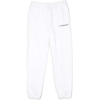 Pantalon Lacoste PANTALON DE SURVÊTEMENT EN MOLLETON NON GRATTÉ BLANC