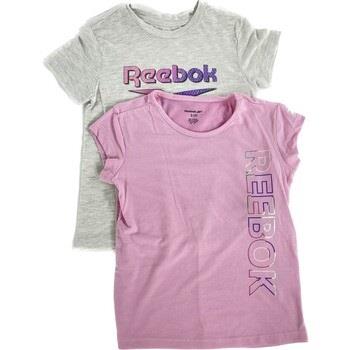 T-shirt enfant Reebok Sport Junior - Lot de 2 t-shirts - rose et gris
