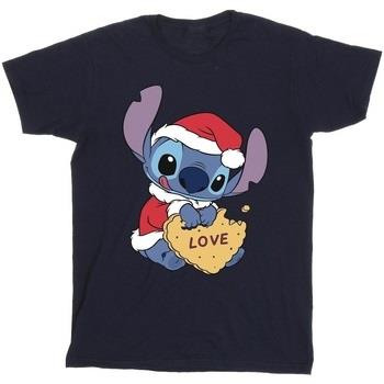 T-shirt Disney Lilo And Stitch Christmas Love Biscuit