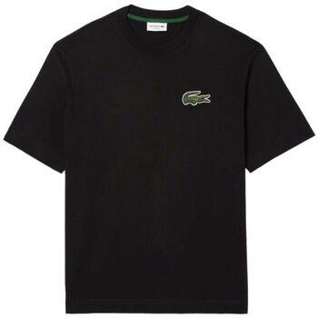 T-shirt Lacoste T-shirt Loose Fit Large Crocodile Homme Black