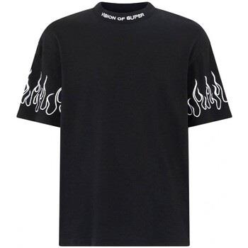T-shirt Vision Of Super T-Shirt Avec Flammes Blanches