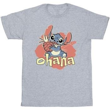 T-shirt Disney Lilo And Stitch Ohana Pineapple