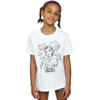 T-shirt enfant Disney Beauty And The Beast Collage Sketch