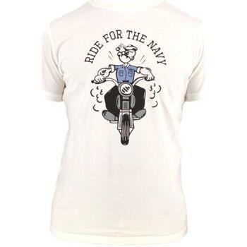 T-shirt Bl'ker T-shirt Navy Rider Homme White
