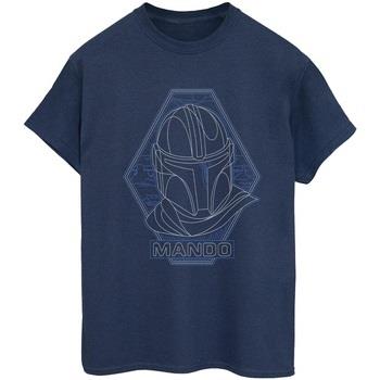 T-shirt Disney The Mandalorian Outline Helm Diamond