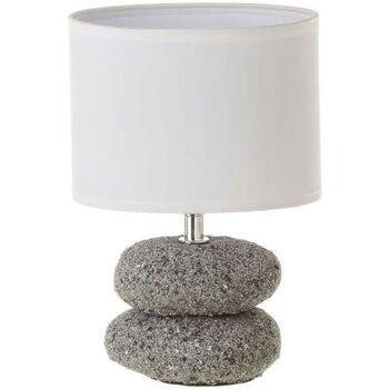 Lampes à poser Unimasa Lampe galet gris en céramique 24 cm