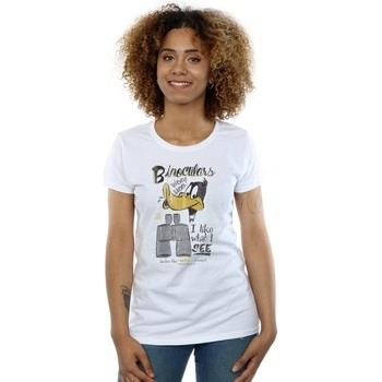 T-shirt Dessins Animés Daffy Duck Binoculars