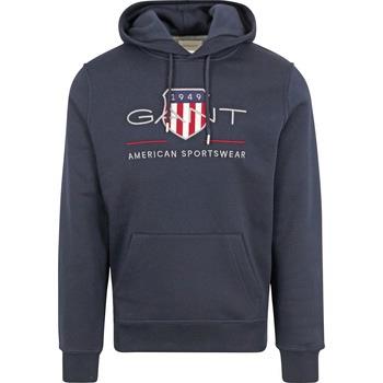 Sweat-shirt Gant Sweat à Capuche Archive Shield Marine