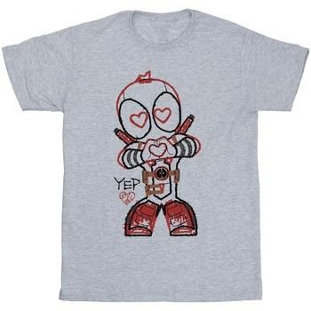 T-shirt Marvel Deadpool Love Beam Line