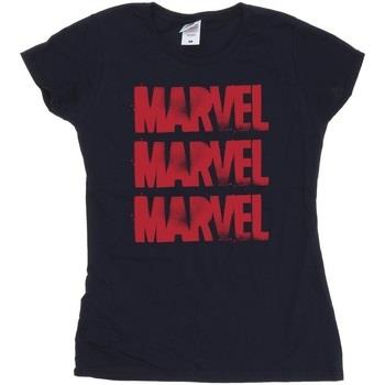 T-shirt Marvel Red Spray Logos