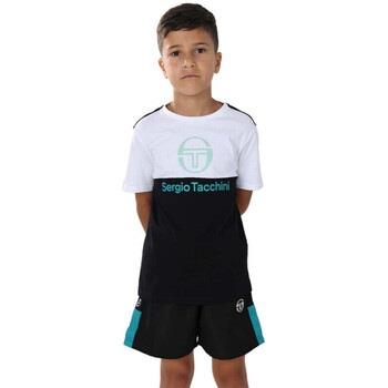 T-shirt enfant Sergio Tacchini T-SHIRT ENFANT BRAVE BLANC ET BLEU