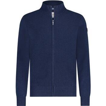 Sweat-shirt State Of Art Cardigan Zip Structure Marine