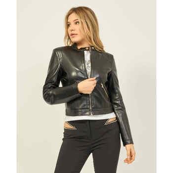 Blouson Patrizia Pepe Veste motard en tissu enduit