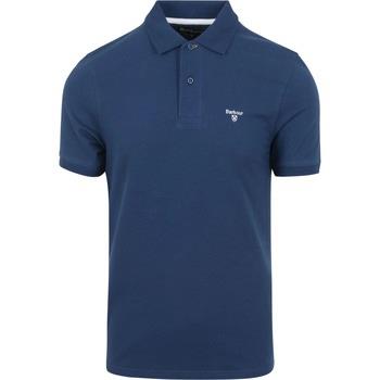 T-shirt Barbour Poloshirt Bleu Cobalt