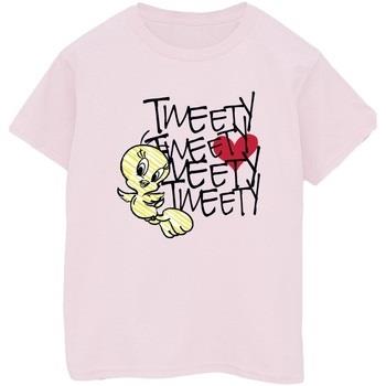 T-shirt Dessins Animés Tweety Love Heart