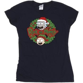 T-shirt Rick And Morty Christmas Wreath