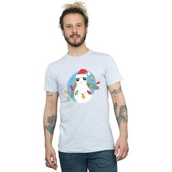 T-shirt Disney The Last Jedi Porg Christmas Lights