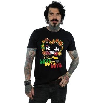 T-shirt Disney Mickey And Minnie Mouse Hippie Love