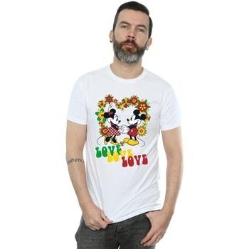 T-shirt Disney Mickey And Minnie Mouse Hippie Love