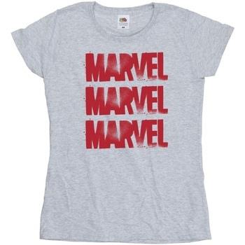 T-shirt Marvel Red Spray Logos