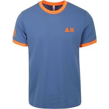 T-shirt Sun68 T-Shirt Grandes Rayures Bleu
