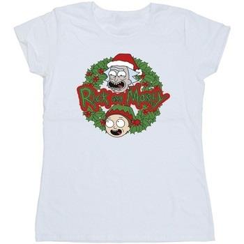 T-shirt Rick And Morty Christmas Wreath