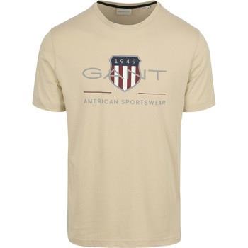 T-shirt Gant T-shirt Logo Ecru