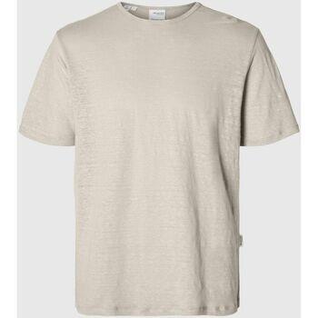 T-shirt Selected 16089504 BETH LINEN SS-OATMEL