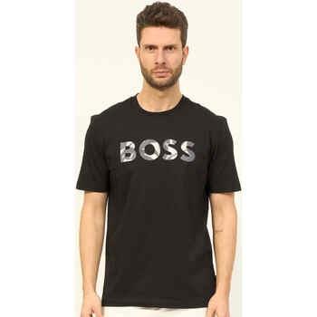 T-shirt BOSS T-shirt homme avec logo argenté