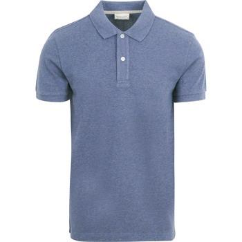 T-shirt Profuomo Piqué Poloshirt Denim Bleu