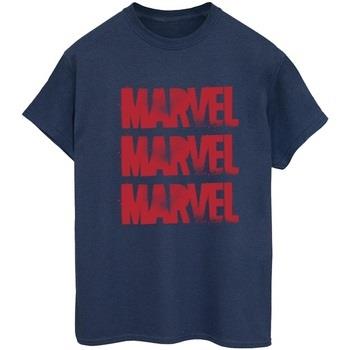 T-shirt Marvel Red Spray Logos